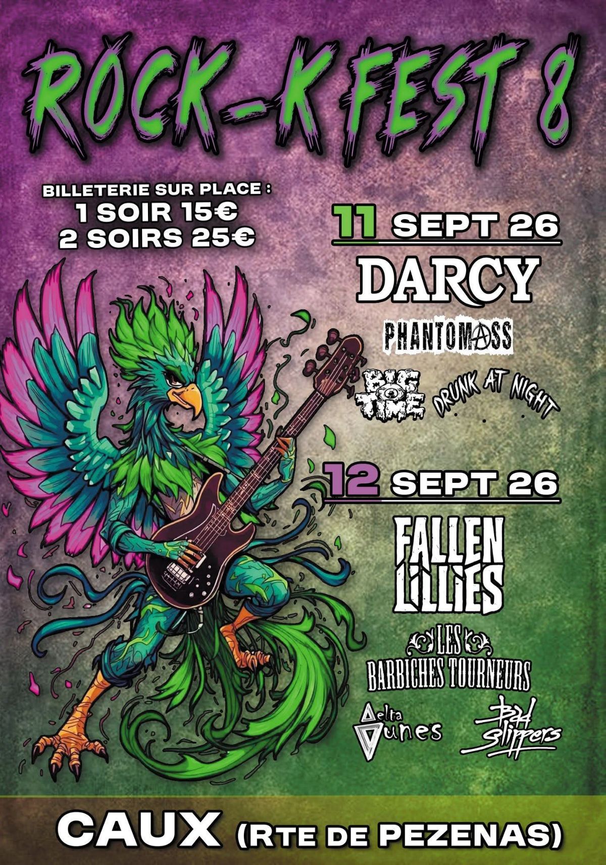 Rock K Fest 8 - Fallen Lillies, Les Barbiches Tourneurs, Delta Vines, Paul Stiffers