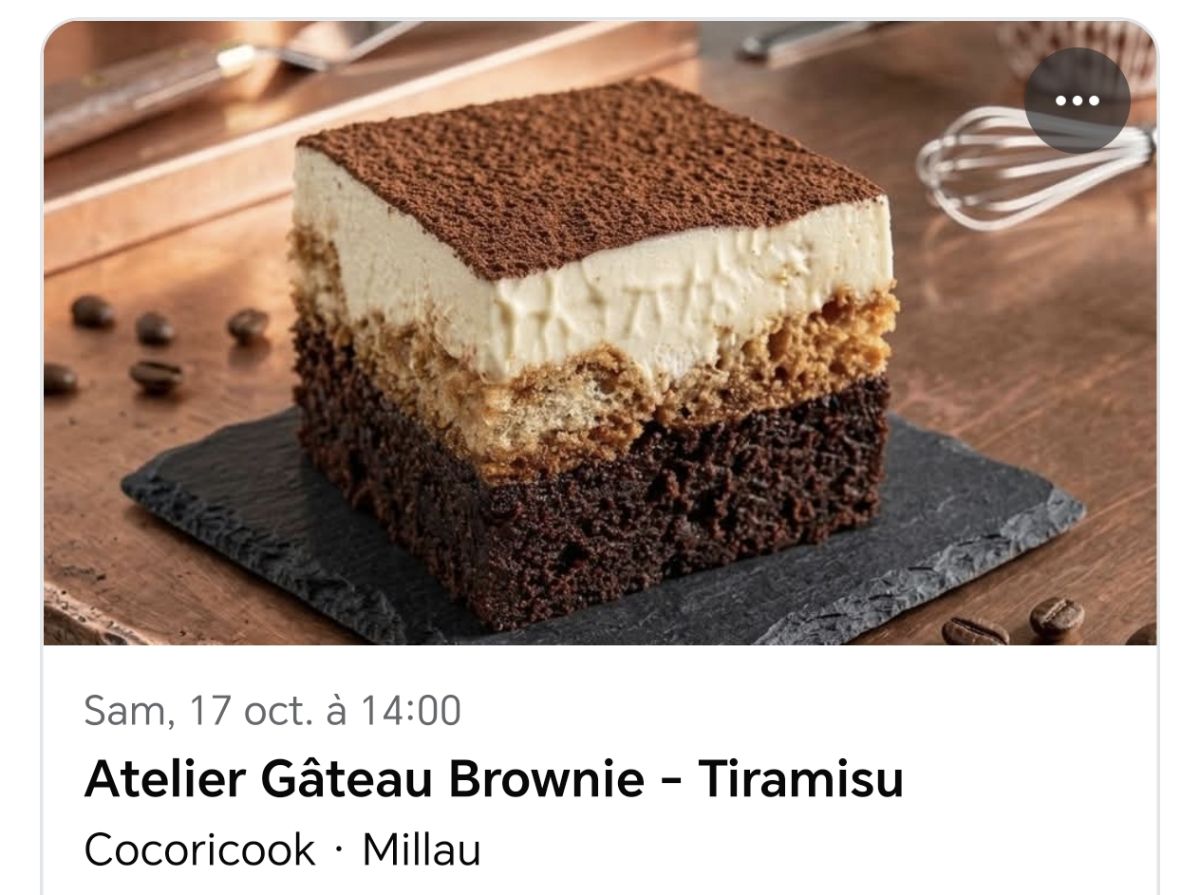 Atelier Gâteau Brownie - Tiramisu